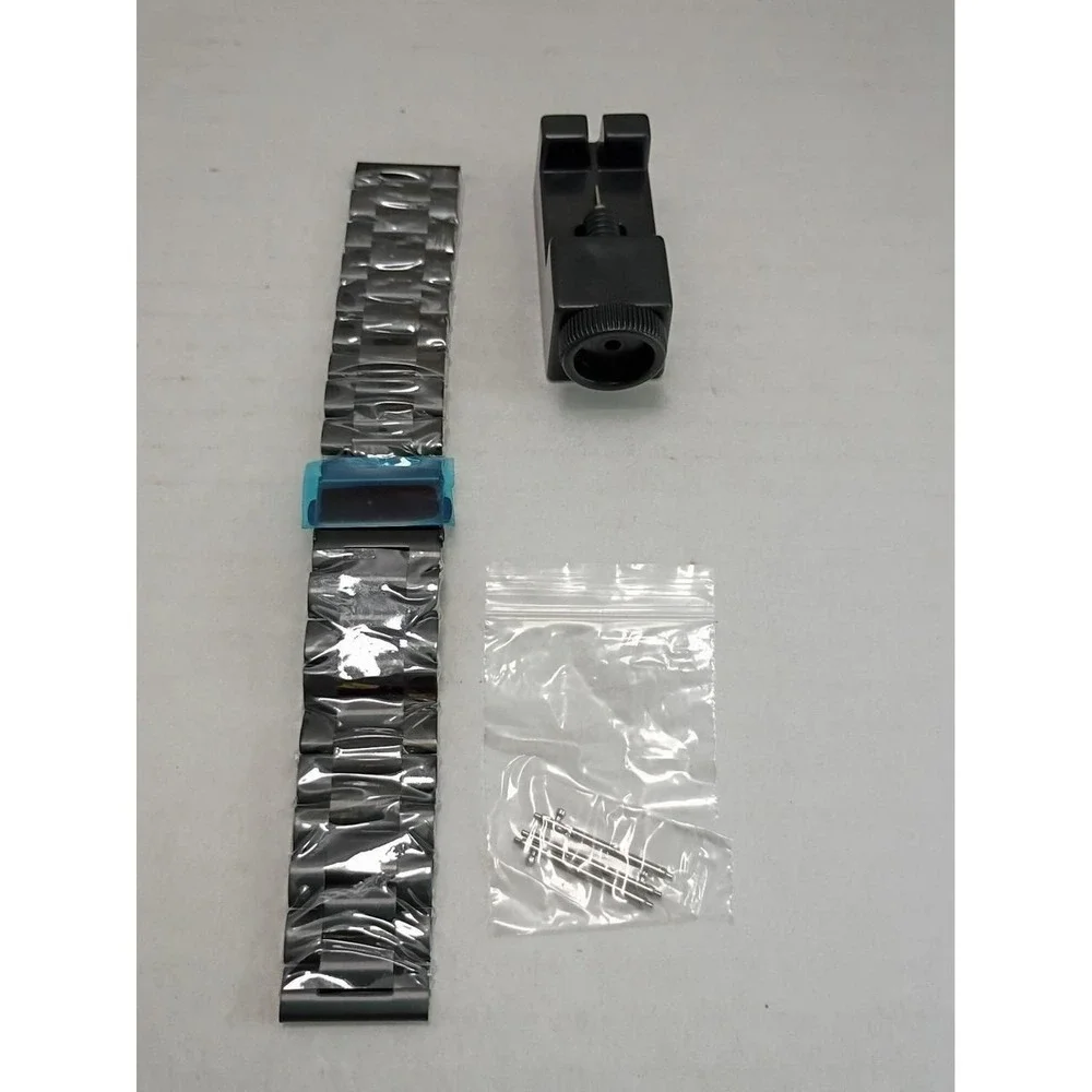 Black Stainless Steel Watch Band Quick Release Replacement Band 20mm 22mm